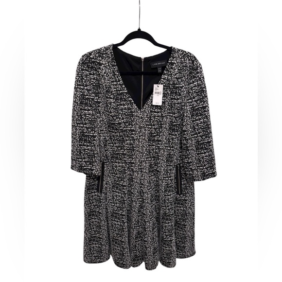 Lane Bryant Dresses & Skirts - Lane Bryant Monochrome Textured Skater Dress